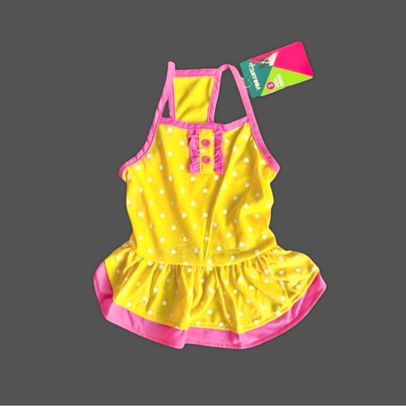 NWT Vibrant Life Yellow Polka Dot Dog Dress - Picture 5 of 12